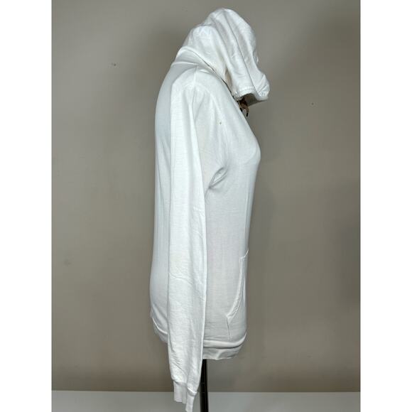 On Fire White Hoodie Pullover Jacket Women Size Medium M USED - Picture 4 of 8